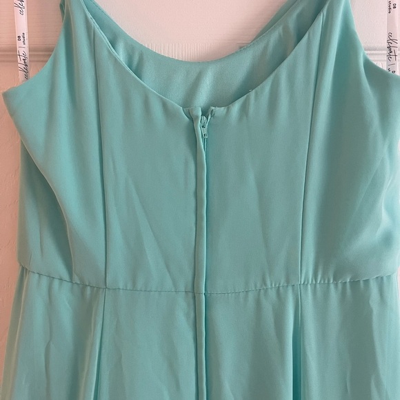 Cowl Neck Chiffon Dress with Slit - Picture 3 of 5